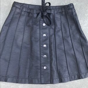 Free People Leather Skirt Size S